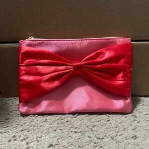 Ipsy pink satin glam bag